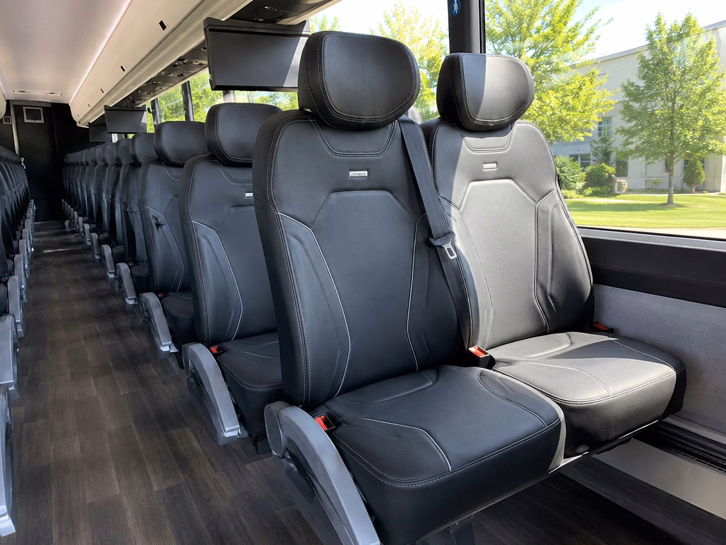 56 passenger charter bus interior
